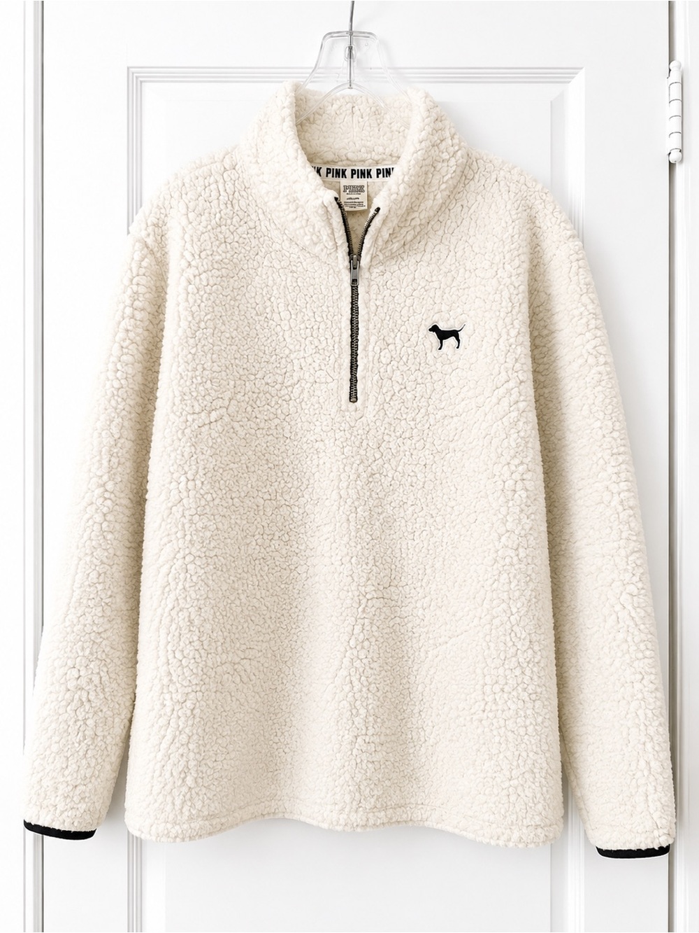 Victoria's Secret PINK Cream Sherpa Pullover Jacket